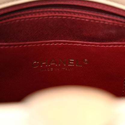 Chanel Aged Calfskin Large Just Mademoiselle Bowling Bag Beige 6 of 14