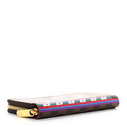 Louis Vuitton Damier Ebene 2020 Christmas Animation Bumper Cars Zippy Wallet Coquelicot 4 of 12