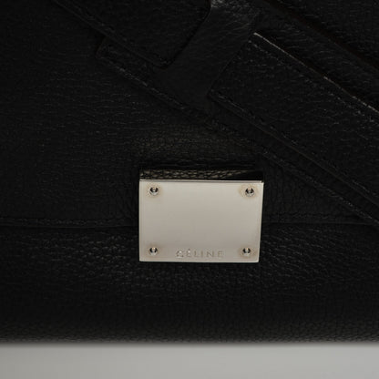 Celine Drummed Calfskin Suede Medium Trapeze Black 6 of 8
