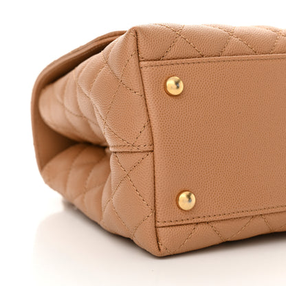 Chanel Caviar Quilted Small Coco Chain Handle Flap Brown 9 of 11