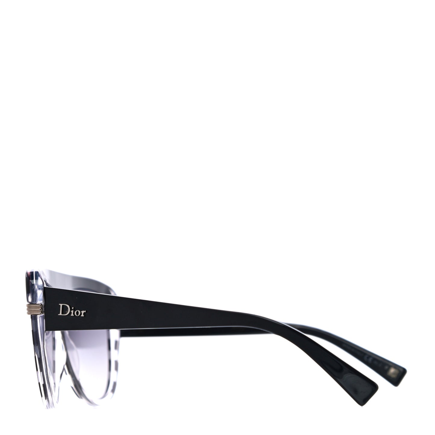 Acetate DiorCroisette1 Striped Sunglasses Black White Grey