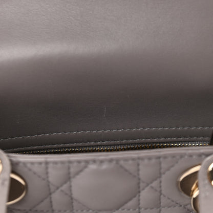 Christian Dior Lambskin Cannage Small My ABCDior Lady Dior Grey 7 of 9