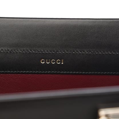Gucci Smooth Calfskin Diagonal Striped Small Zumi Top Handle Bag Black Beige 6 of 12