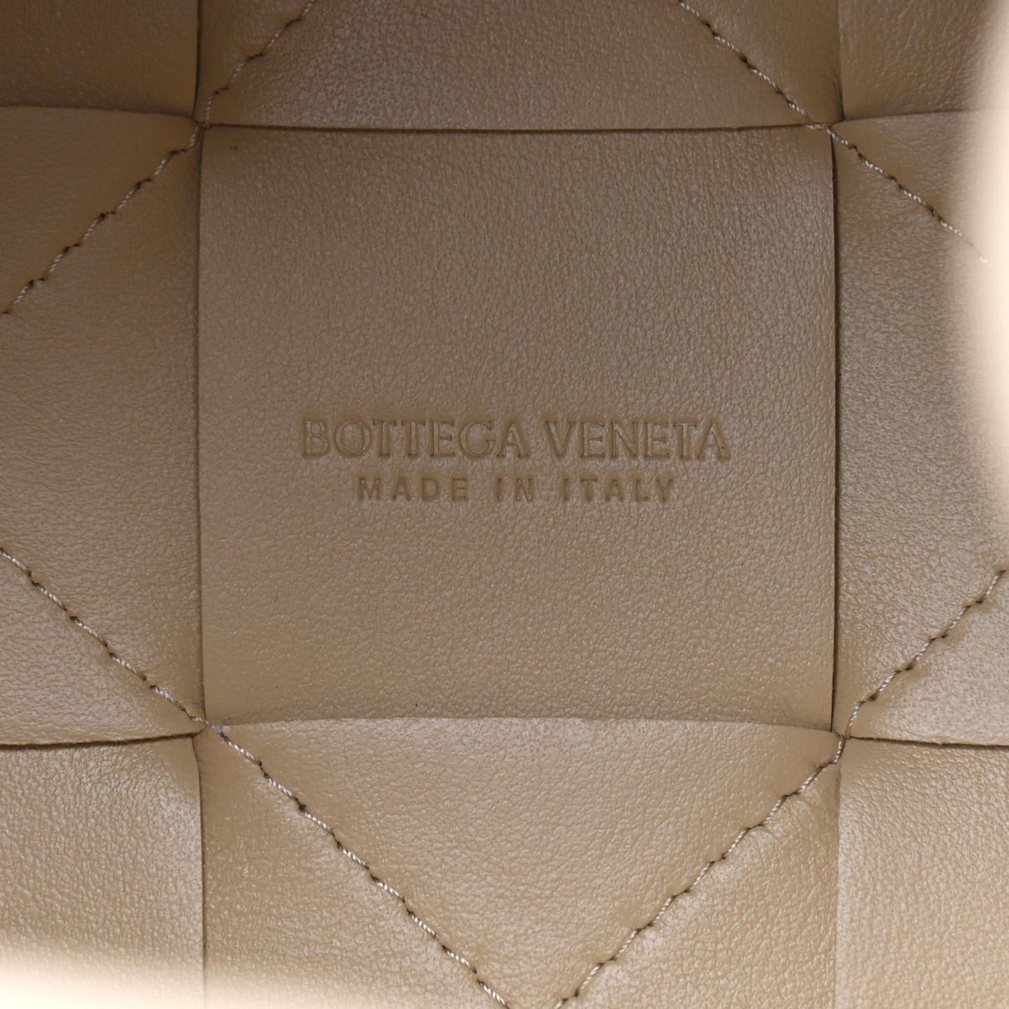 Lambskin Intreccio Small Crossbody Bucket Bag Porridge
