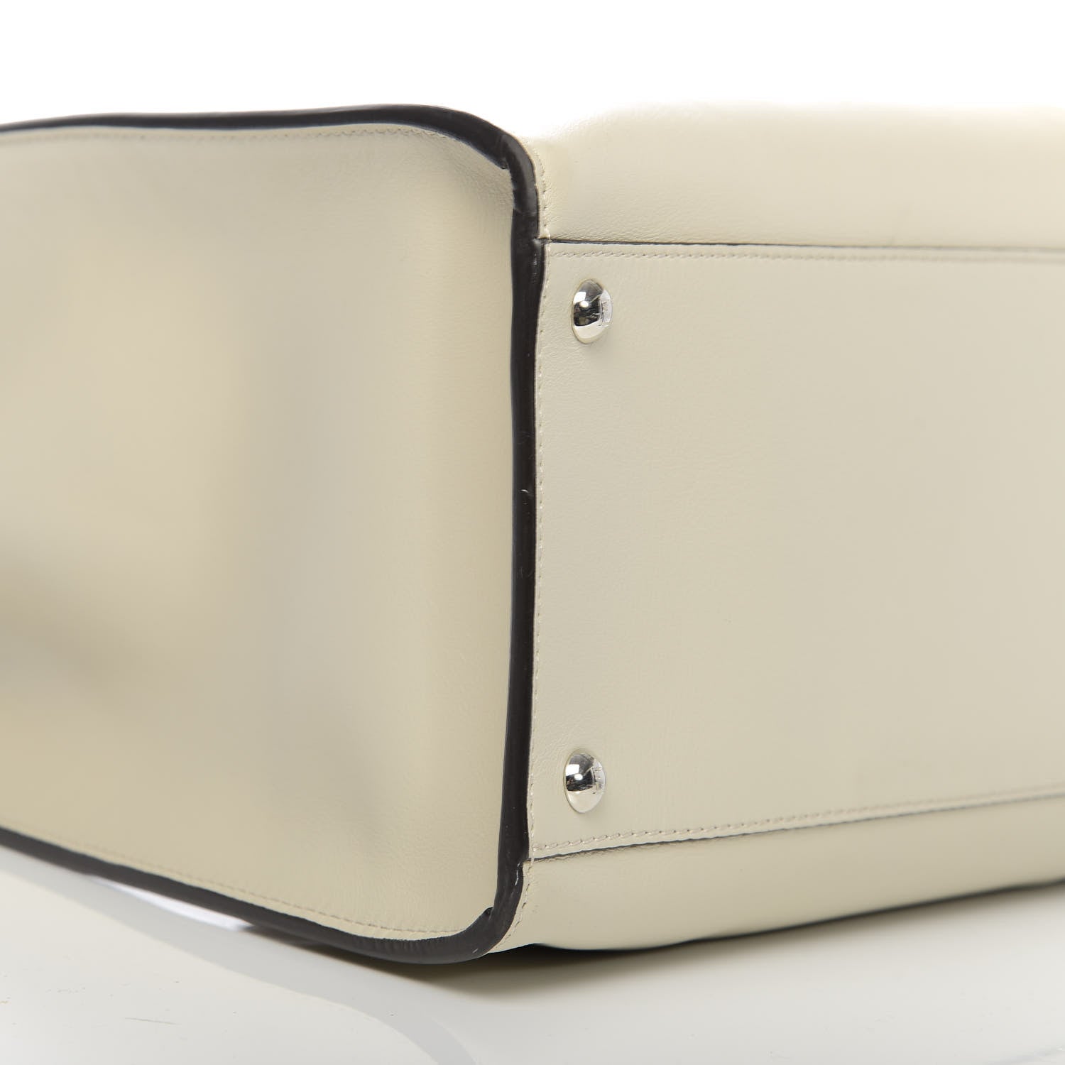 Fendi Vitello Seta Century Large Peekaboo X-Lite Latte Balena 8 of 10