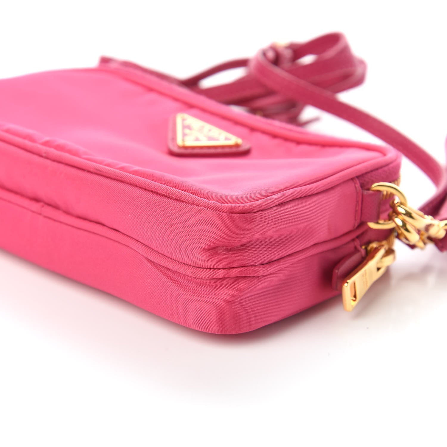 Prada Tessuto Nylon Saffiano Mini Camera Crossbody Fuxia 7 of 9