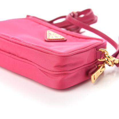 Prada Tessuto Nylon Saffiano Mini Camera Crossbody Fuxia 7 of 9