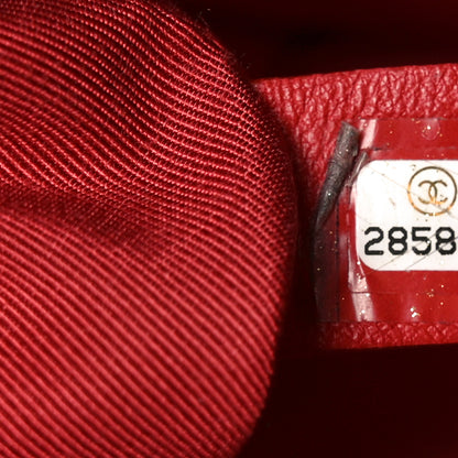 Chanel Shiny Aged Calfskin Quilted Large 31 Shopping Bag Red 7 of 10