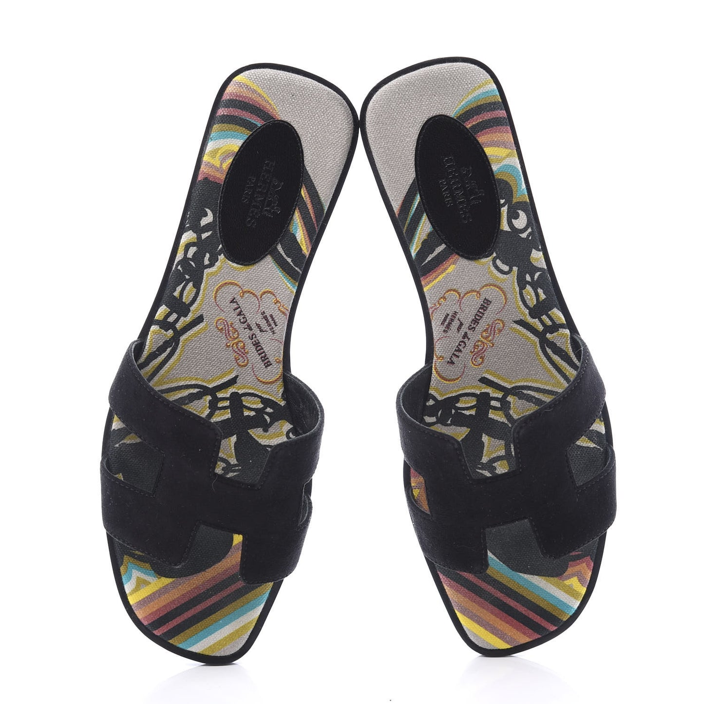 Suede Goatskin Oran Sandals 39 Black