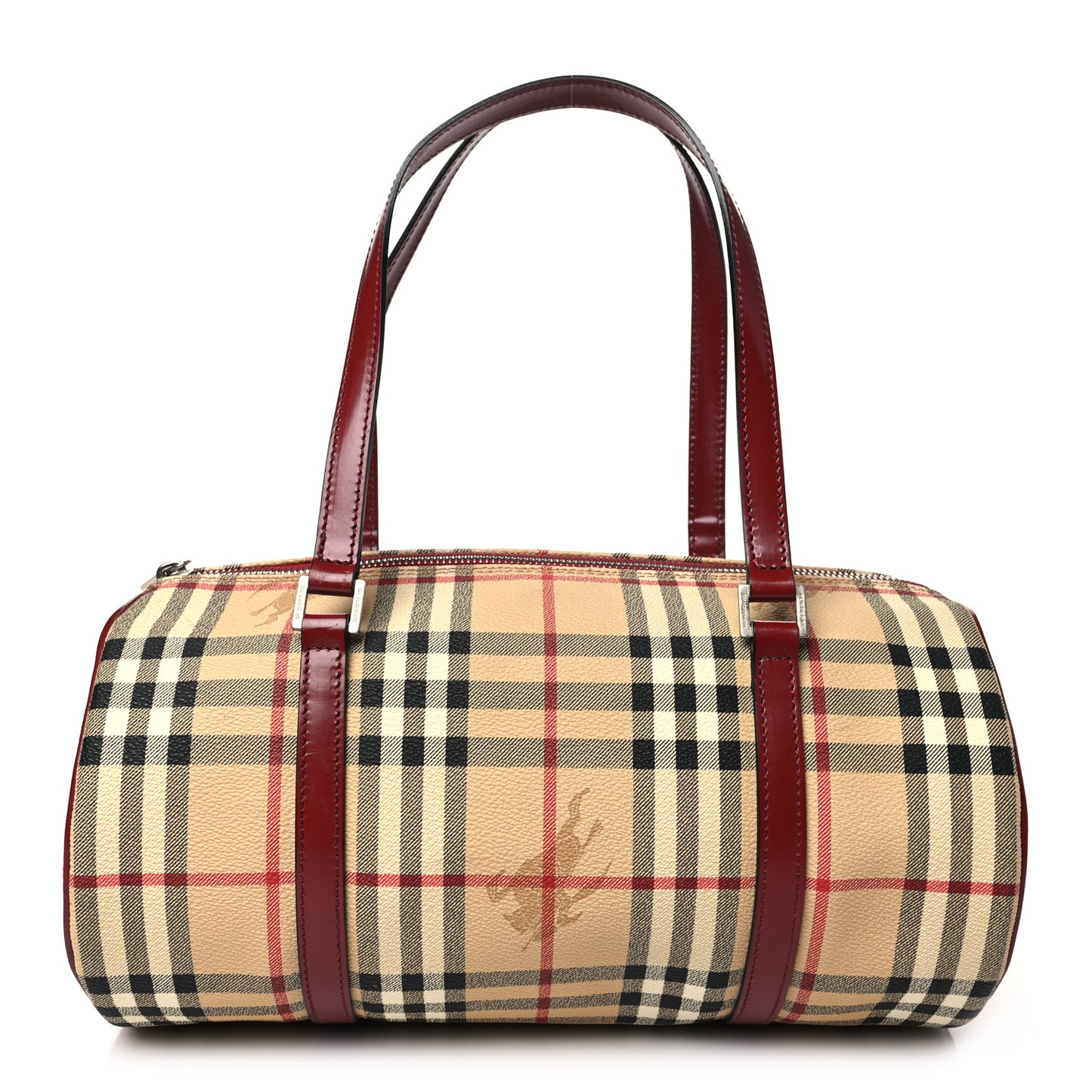 Haymarket Check Barrel Bag Red