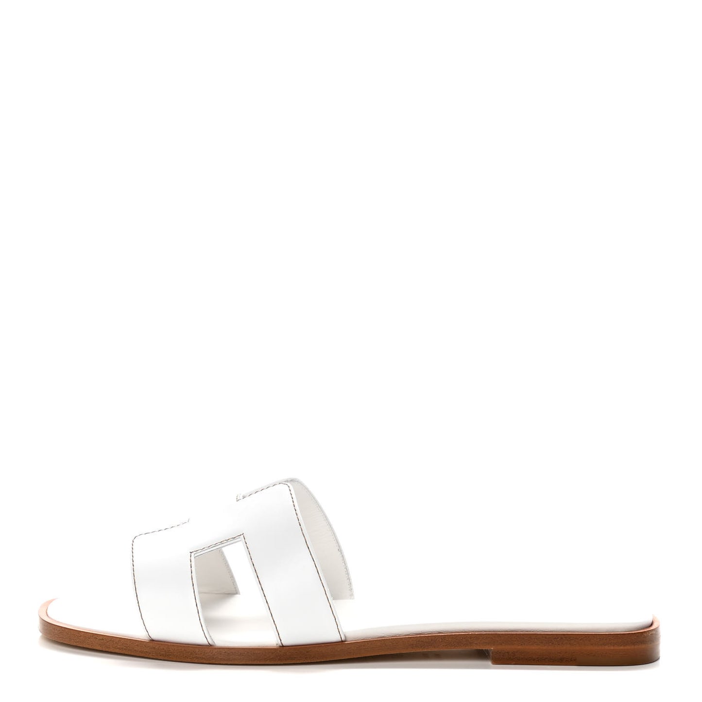 Box Calfskin Oran Sandals 37 White