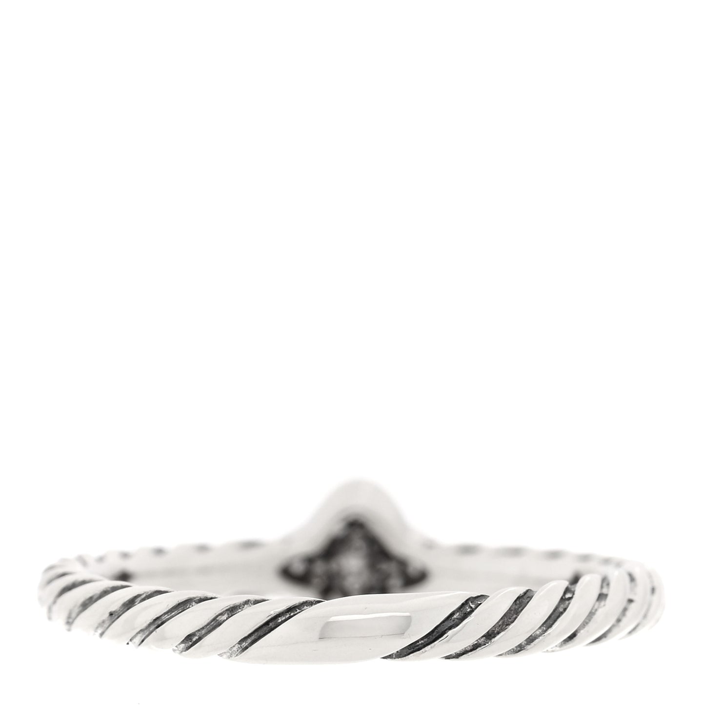 Sterling Silver Diamond Quatrefoil Ring 52 6