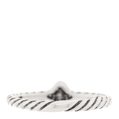 David Yurman Sterling Silver Diamond Quatrefoil Ring 52 6 3 of 4