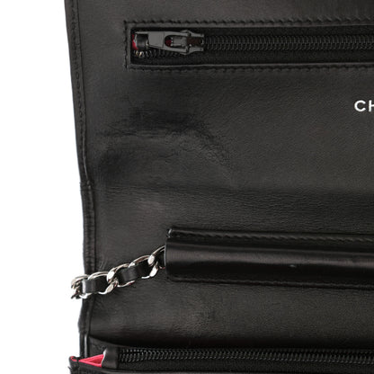 Chanel Calfskin Quilted Cambon Wallet On Chain WOC Black 10 of 14