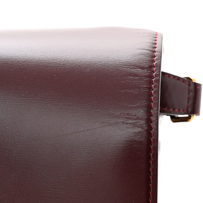 Celine Shiny Calfskin Medium Triomphe Light Burgundy 14 of 15