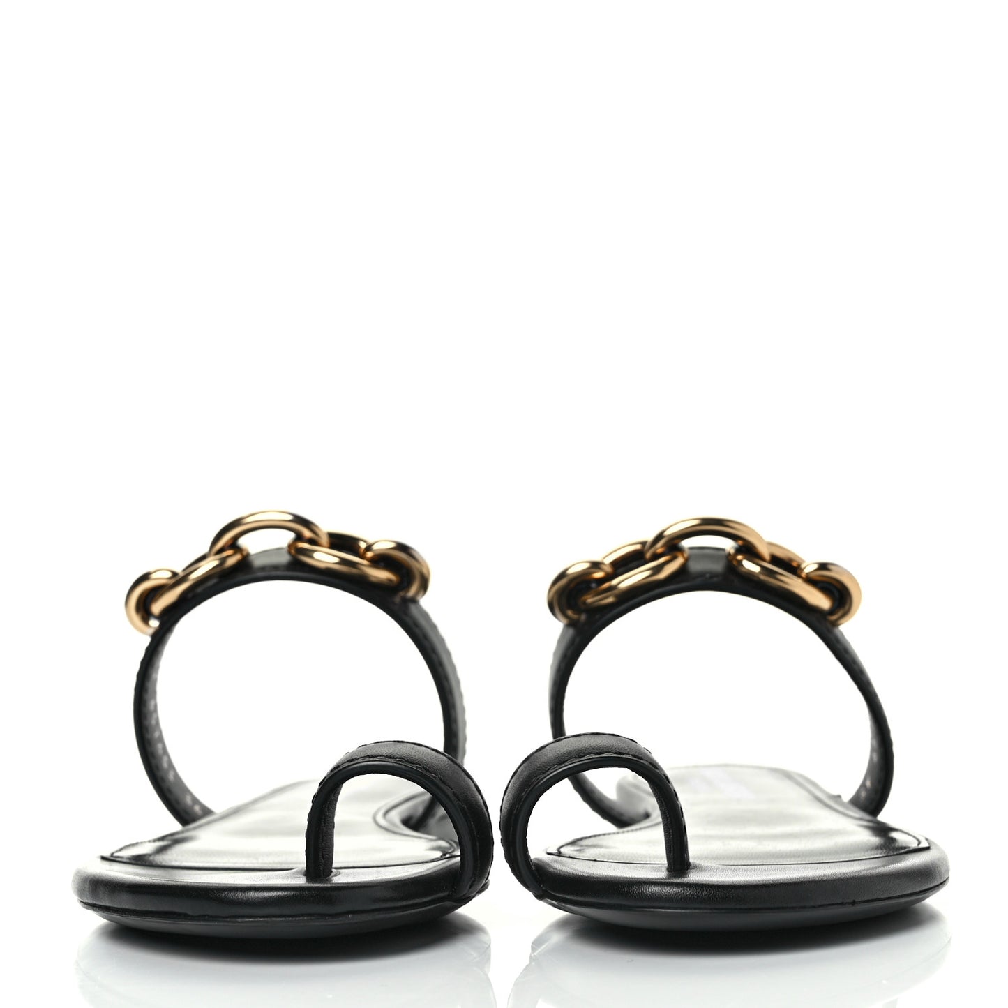 Calfskin Chain Jota Maillon Sandals 36 Black