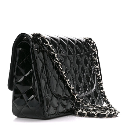 Chanel Patent Quilted Jumbo Double Flap Black 3 of 12