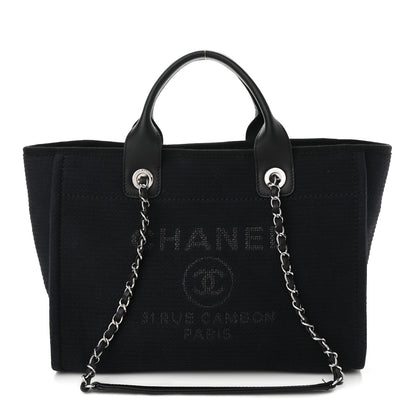 Chanel Mixed Fibers Small Deauville Tote Black 2 of 10