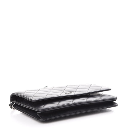 Chanel Lambskin Quilted Wallet On Chain WOC Black 4 of 10