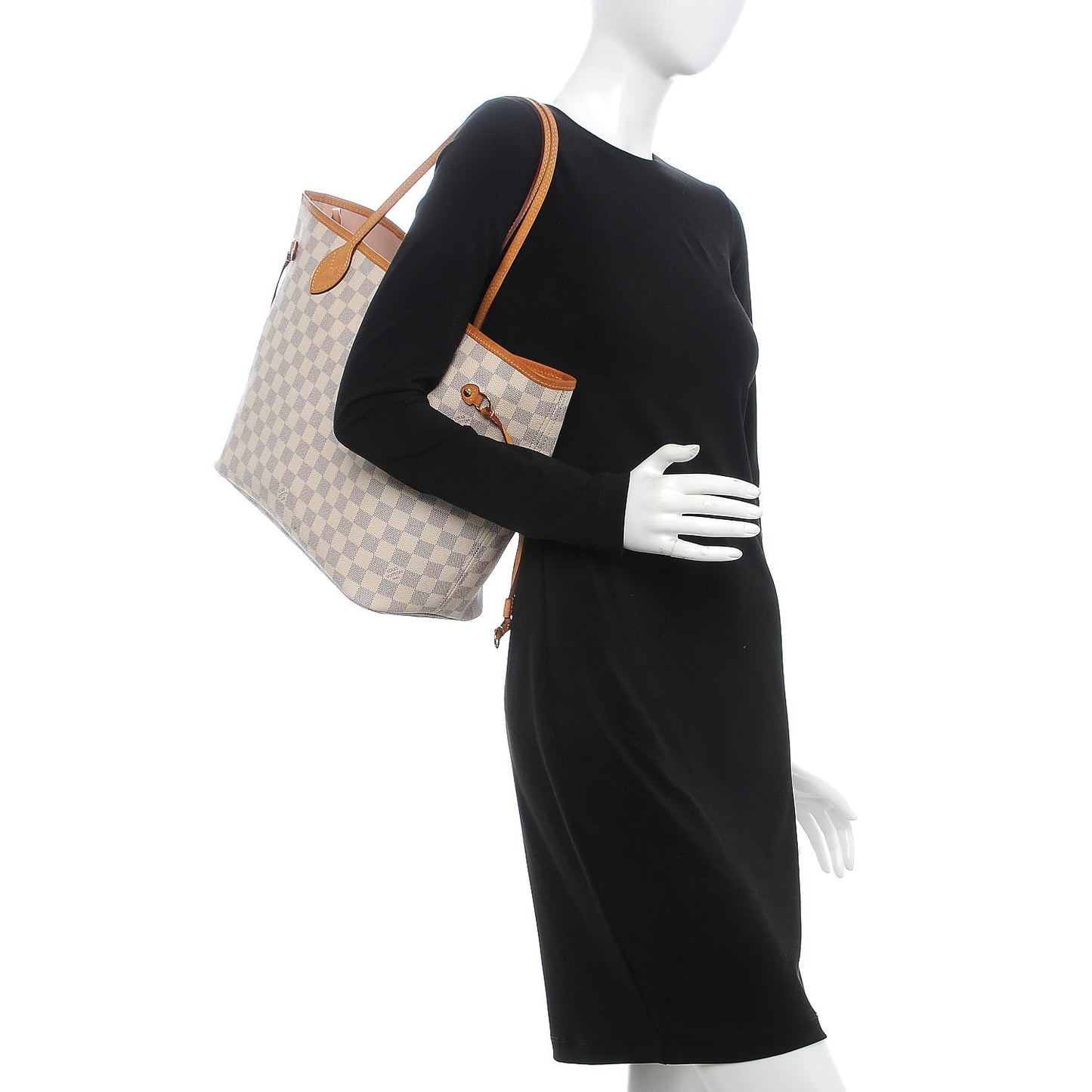 Damier Azur Neo Neverfull MM Rose Ballerine