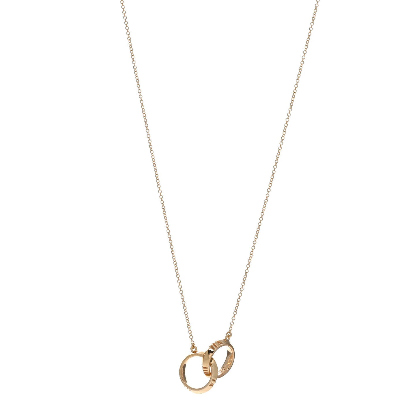 18K Rose Gold Interlocking Atlas Open Pendant Necklace