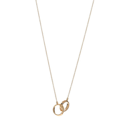 Tiffany 18K Rose Gold Interlocking Atlas Open Pendant Necklace 1 of 6