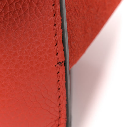 Celine Drummed Calfskin Suede Medium Trapeze Vermillion 14 of 14