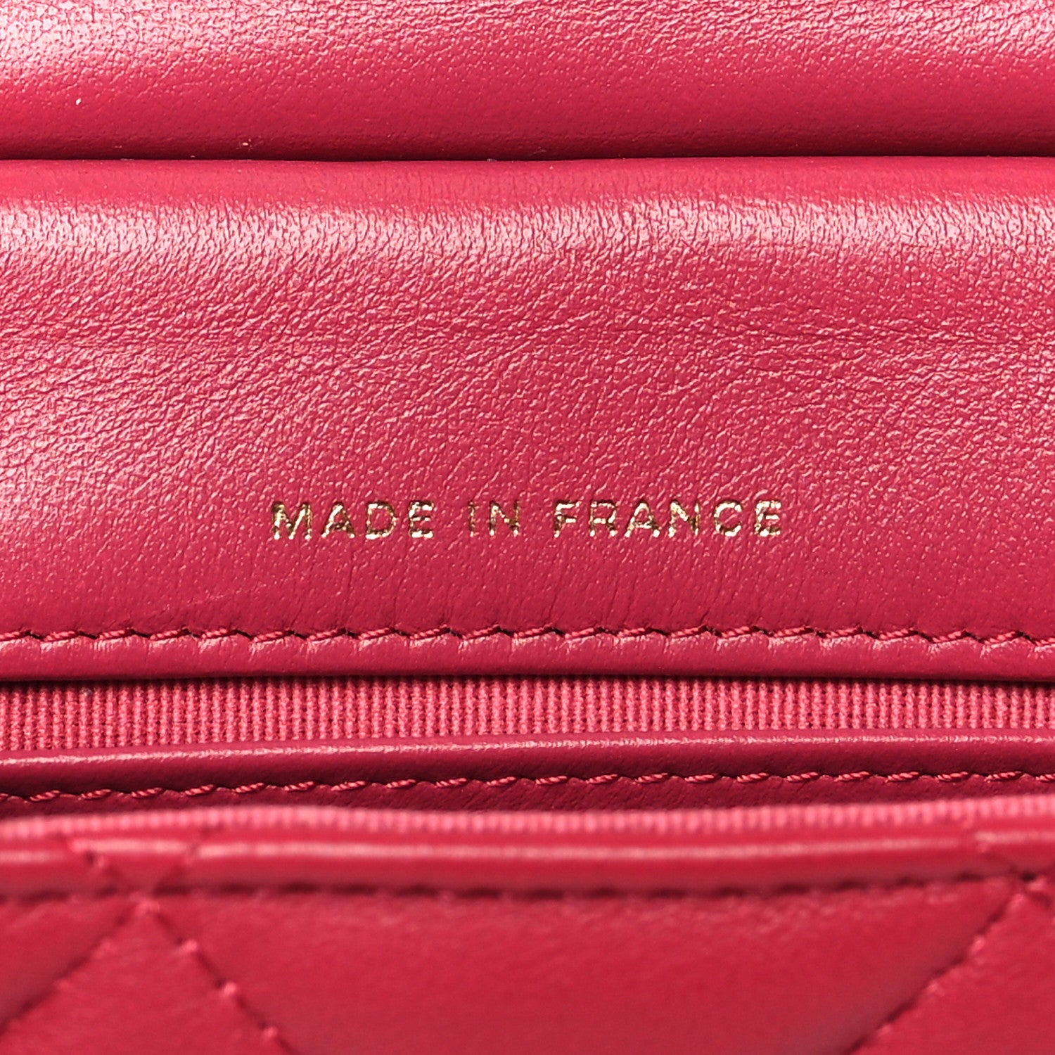 Chanel Calfskin Quilted Lady Handle Flap Card Holder With Chain Dark Pink 7 of 11
