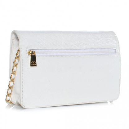 Chanel Caviar Wallet on Chain WOC White 3 of 8