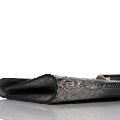 Saint Laurent Ombre Lizard Muse Clutch Silver 8 of 14
