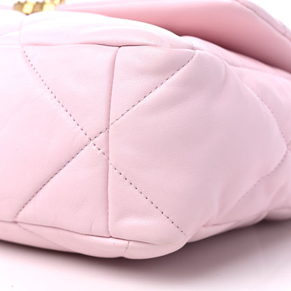 Chanel Lambskin Quilted Large Chanel 19 Flap Light Pink 9 of 9