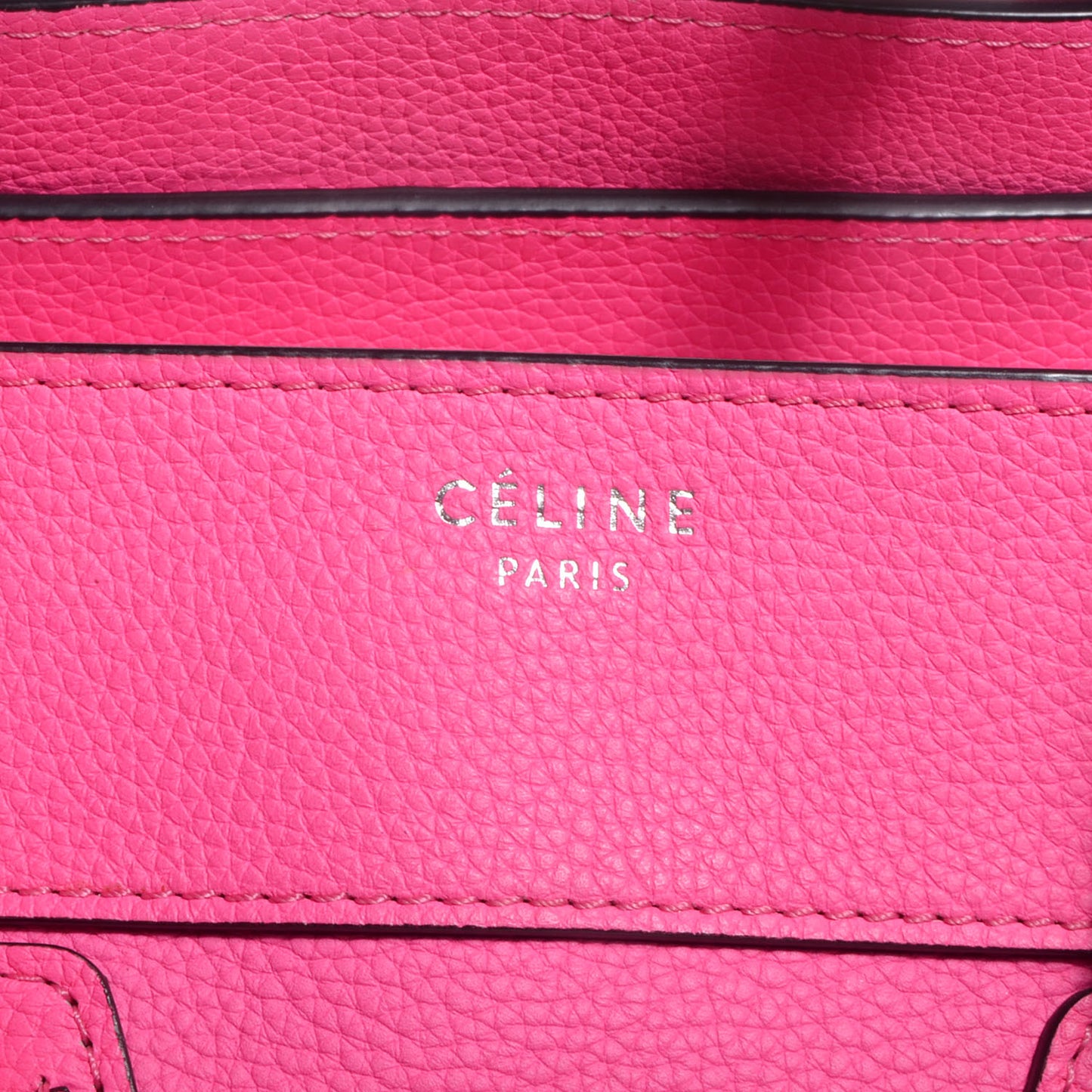 Drummed Calfskin Mini Luggage Fluo Pink