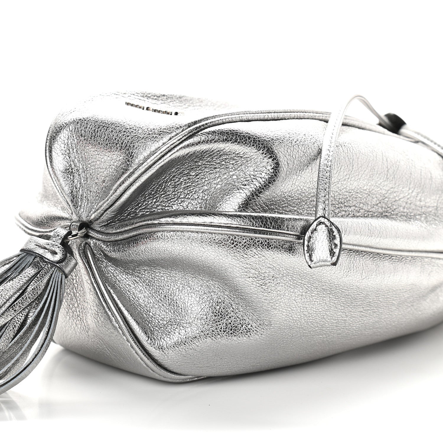 Miu Miu Metallic Nappa Tassel Bandoliera Cromo 6 of 8