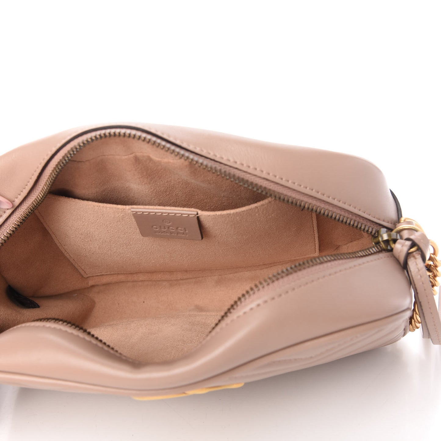 Calfskin Matelasse Small GG Marmont Chain Shoulder Bag Porcelain Rose