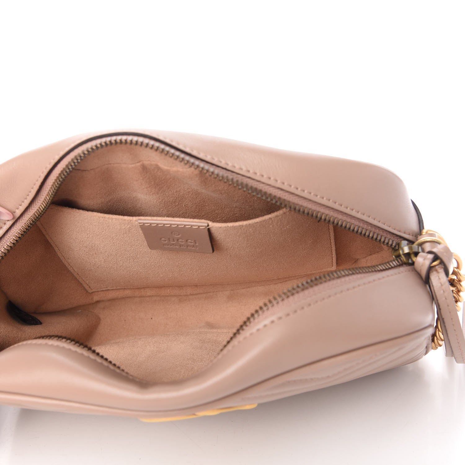 Gucci Calfskin Matelasse Small GG Marmont Chain Shoulder Bag Porcelain Rose 5 of 10