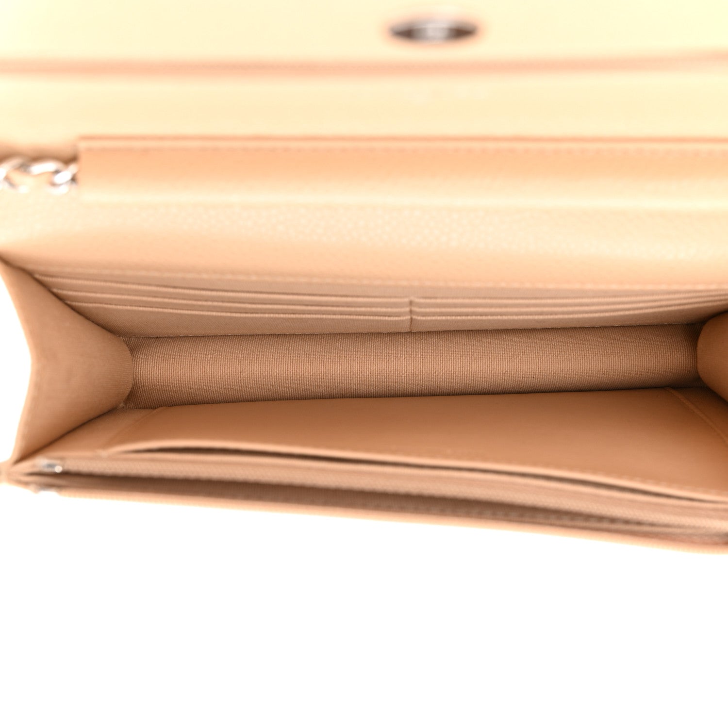 Chanel Caviar Quilted Wallet on Chain WOC Beige 5 of 11