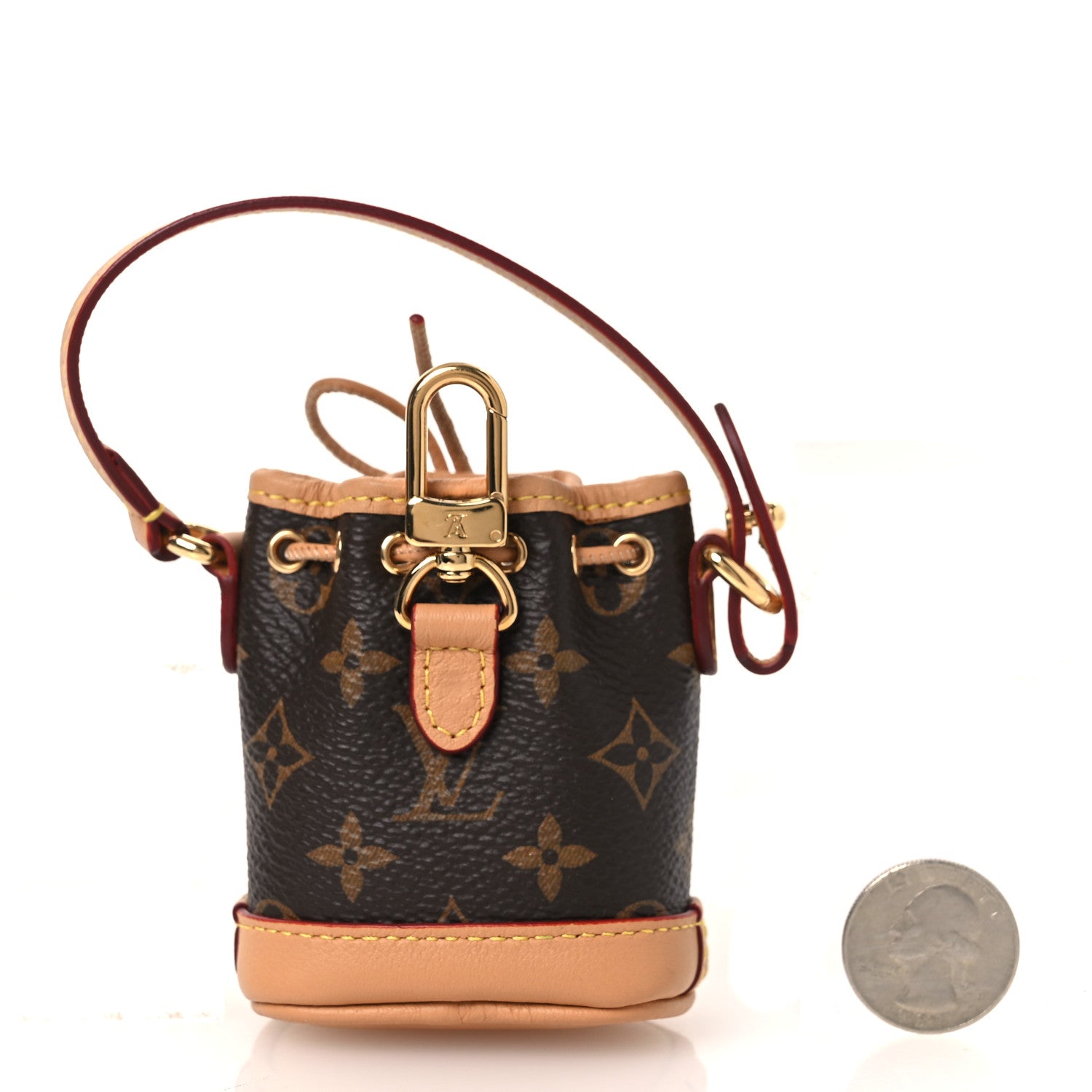 Louis Vuitton Monogram Micro Noe Bag Charm Key Ring 2 of 5