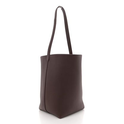 The Row Grained Calfskin Medium N/S Park Tote Acajou 3 of 11
