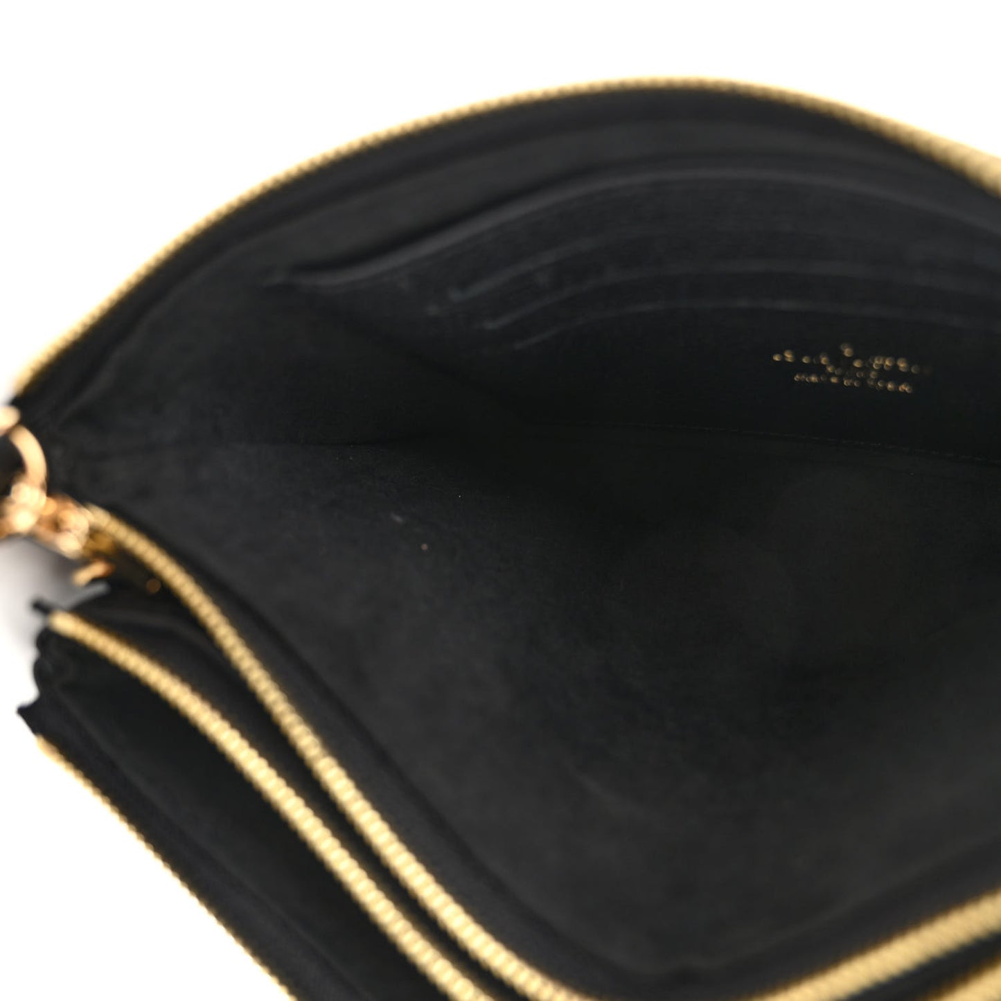Empreinte Monogram Giant Double Zip Pochette Black Cream