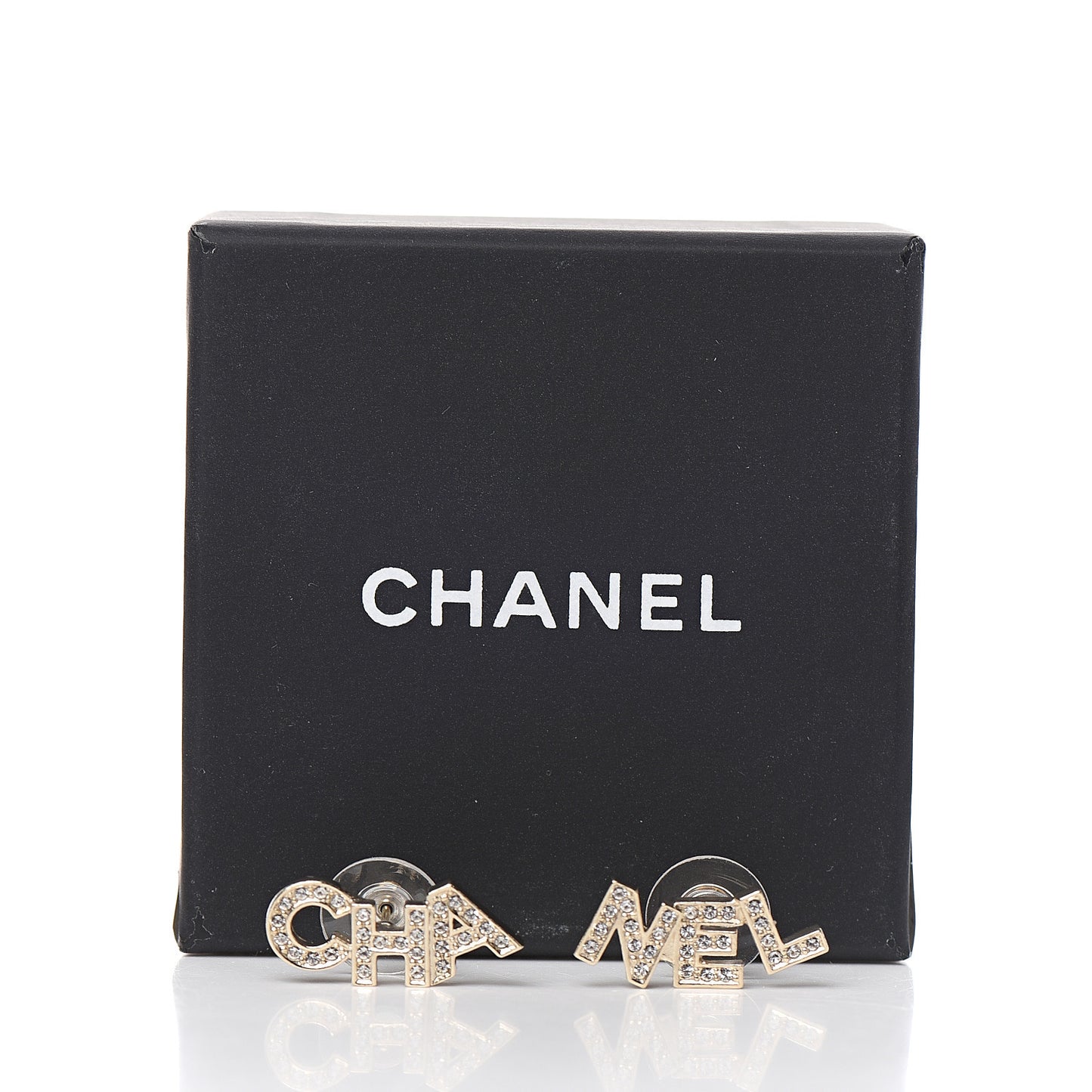 Crystal Pearl Signature Stud Earrings Gold