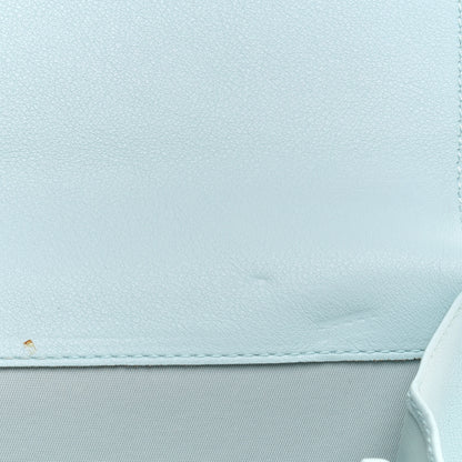 Christian Dior Bullcalf Diorissimo Long Wallet Fuchsia Sky Blue 10 of 11