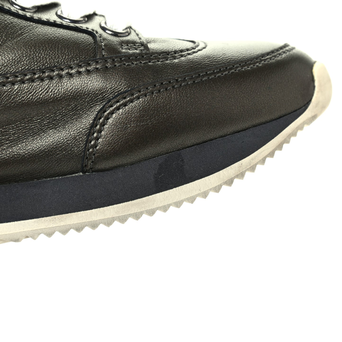 Metallic Nappa Womens Trail Sneakers 36 Black