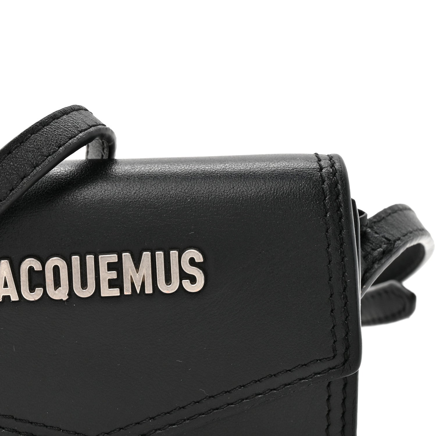 Jacquemus Smooth Calfskin Mini Le Porte Azur Envelope Wallet Black 7 of 10