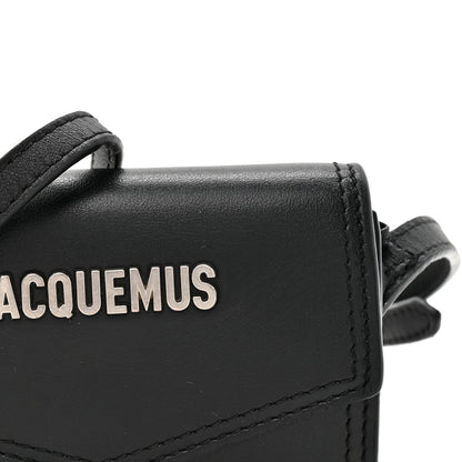 Jacquemus Smooth Calfskin Mini Le Porte Azur Envelope Wallet Black 7 of 10