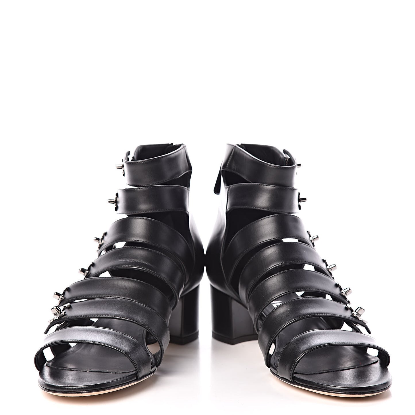 Calfskin CC Turnlock Sandals 38 Black
