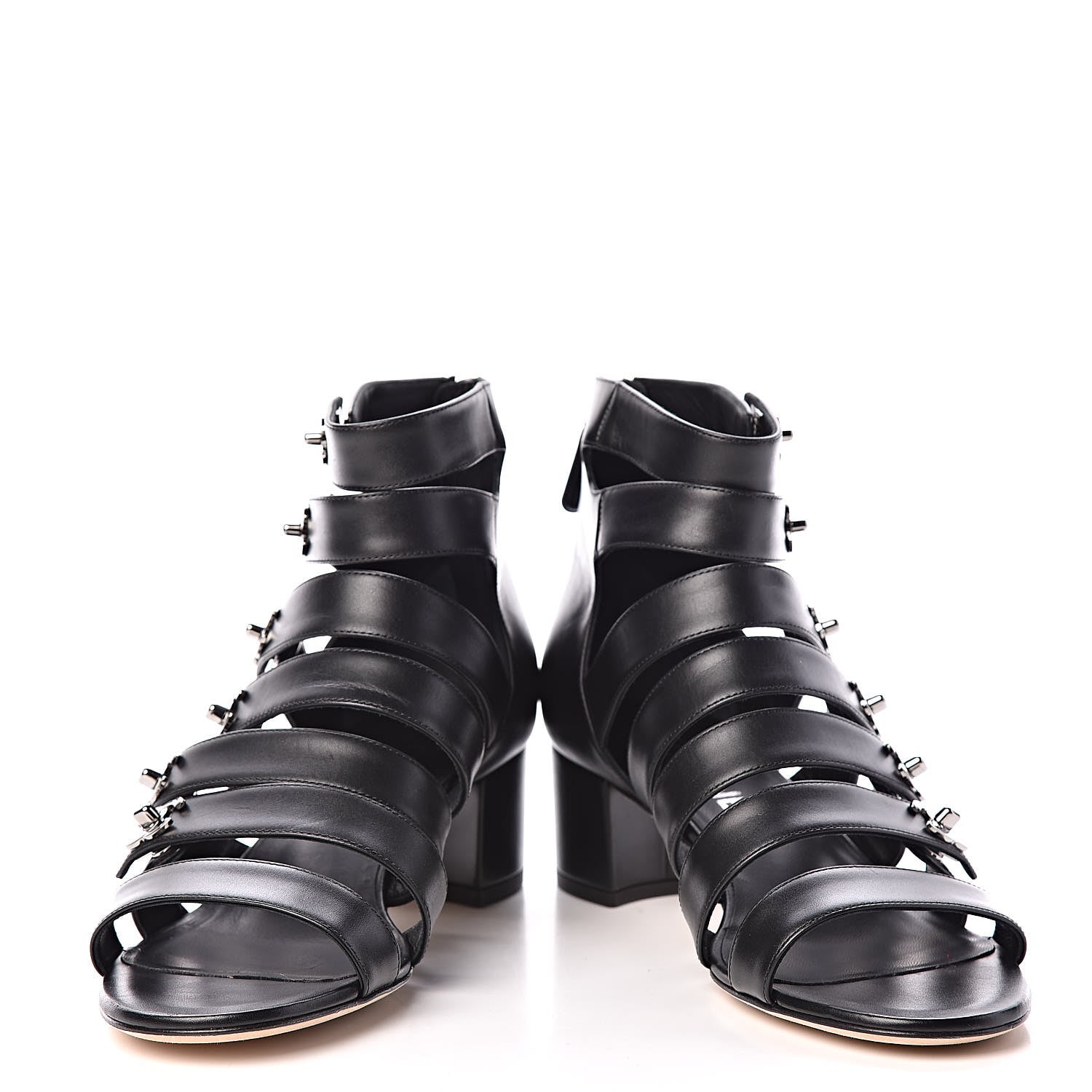 Chanel Calfskin CC Turnlock Sandals 38 Black 5 of 12