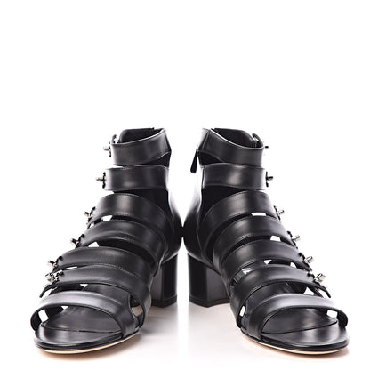 Chanel Calfskin CC Turnlock Sandals 38 Black 5 of 12