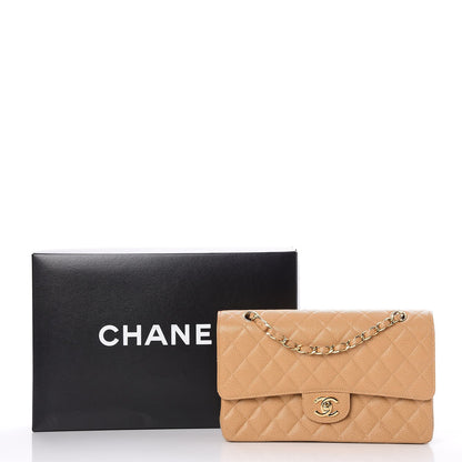 Chanel Caviar Quilted Medium Double Flap Beige 9 of 9