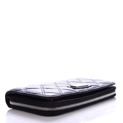 Chanel Aged Calfskin Quilted Paris New York PNY Wallet Black 4 of 8