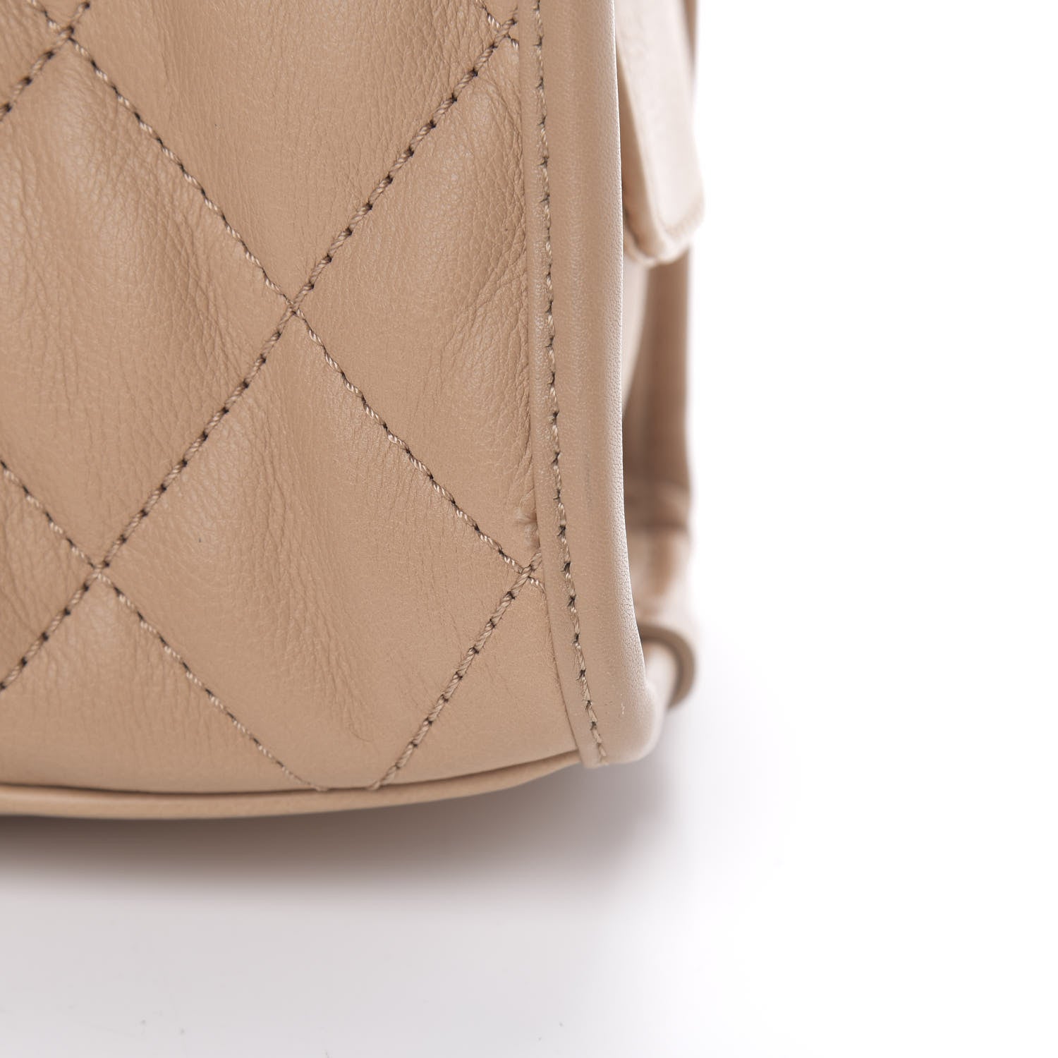 Chanel Calfskin Quilted Small Casual Riviera Zip Shoulder Bag Beige 9 of 14